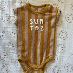 Sunset Striped terry cloth Bodysuit